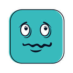 Obraz premium sick face emoji character vector illustration design