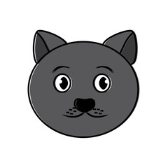 cat pet head cute animal vector illustration