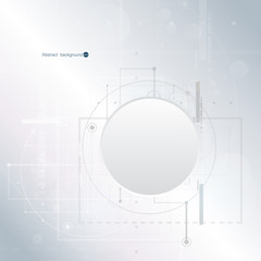 Abstract technology background with various technological elements. Vector illustration.