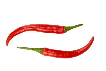 hot peppers isolated