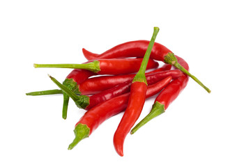 hot peppers isolated