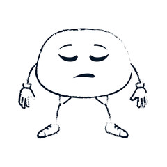 Obraz na płótnie Canvas sad face emoji character vector illustration design