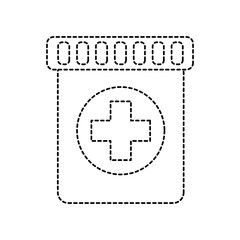 medical bottle capsule healthcare pharmacy vector illustration