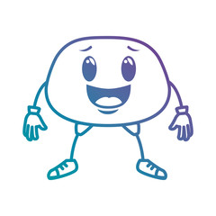 Obraz na płótnie Canvas happy emoji kawaii character vector illustration design