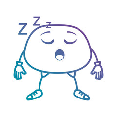 asleep face emoji character vector illustration design