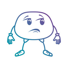 sad face emoji character vector illustration design