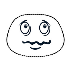 sick face emoji character vector illustration design