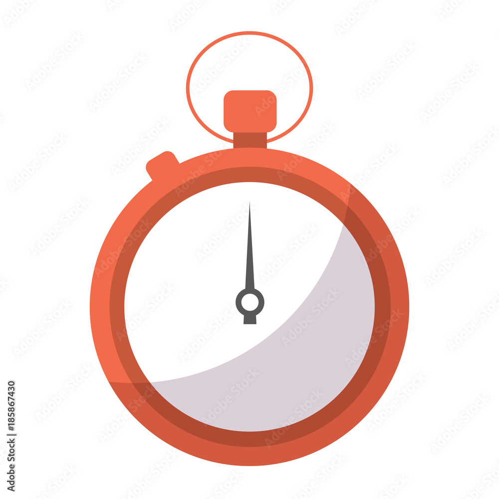 Wall mural clock time stopwatch business icon vector illustration