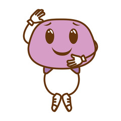 happy emoji kawaii character vector illustration design