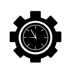business clock gear work time vector illustration