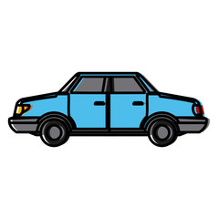 Obraz na płótnie Canvas Car sideview vehicle icon vector illustration graphic design
