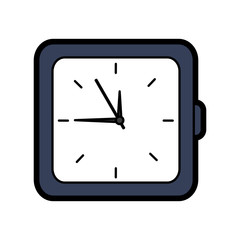 clock time hour accessory object icon vector illustration