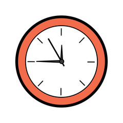clock time hour accessory object icon vector illustration