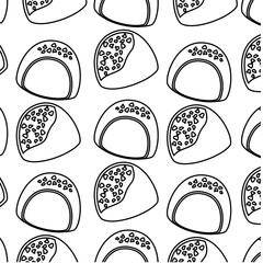 chocolate candy chips dessert seamless pattern vector illustration