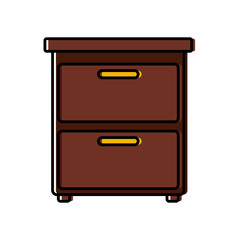 Office cabinet isolated icon vector illustration graphic design