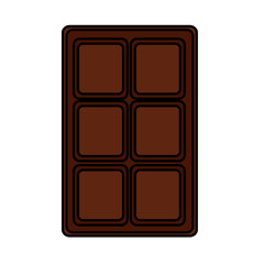 chocolate bar sweet block icon vector illustration