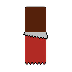 chocolate bar snack sweet open vector illustration