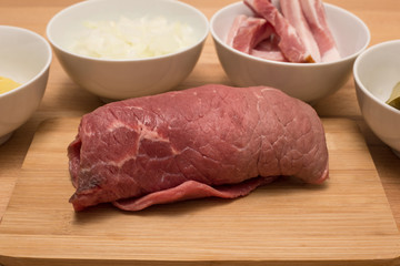 roulade beef meat raw german