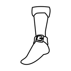 Pirate women boot icon vector illustrationgraphic design