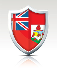 Obraz premium Shield with Flag of Bermuda