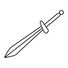 Sword medieval weapon icon vector illustrationgraphic design