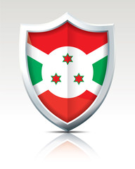 Shield with Flag of Burundi