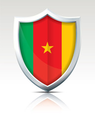 Shield with Flag of Cameroon