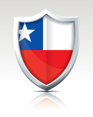 Shield with Flag of Chile