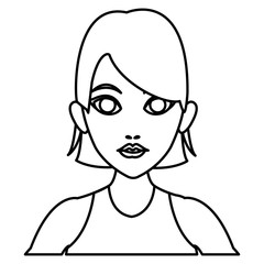Beautiful woman profile cartoon icon vector illustrationgraphic design