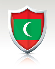 Shield with Flag of Maldives