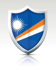 Shield with Flag of Marshall Islands