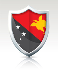 Shield with Flag of Papua New Guinea