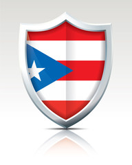 Shield with Flag of Puerto Rico