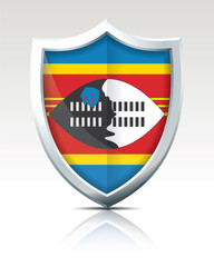 Shield with Flag of Swaziland