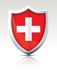 Shield with Flag of Switzerland