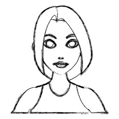 Beautiful woman profile cartoon icon vector illustrationgraphic design