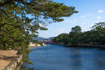 Fototapeta na wymiar 津田の松原(香川県、海水浴場)