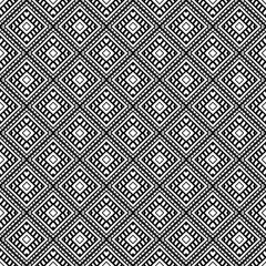 Black and White Seamless Ethnic Pattern. Vintage, Grunge, Abstract Tribal Background for Textile Design, Wallpaper, Surface Textures, Wrapping Paper