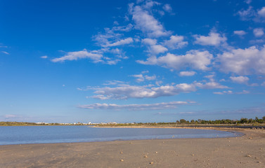 Salt lake, natural phenomenon near Larnaka