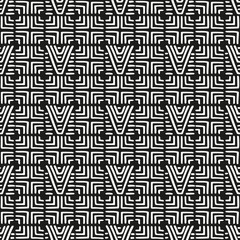 Black and White Seamless Ethnic Pattern. Vintage, Grunge, Abstract Tribal Background for Textile Design, Wallpaper, Surface Textures, Wrapping Paper