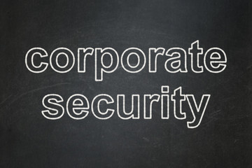 Obraz premium Security concept: text Corporate Security on Black chalkboard background
