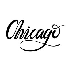 Lettering Chicago. Vector illustration.