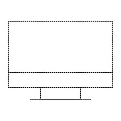 monitor computer device work equipment vector illustration