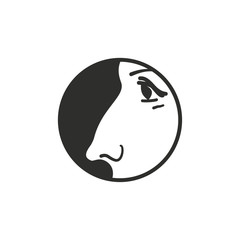 Nose vector icon.