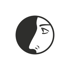 Nose vector icon.