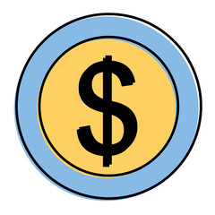 dollar money currency cash icon vector illustration pictogram