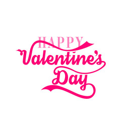 Happy valentines day lettering