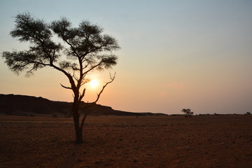 coucher de soleil namibe