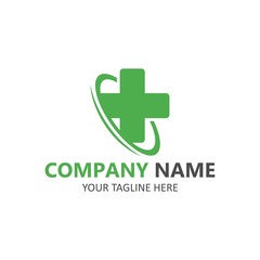Medical logotype vector emblem healcare design illustration