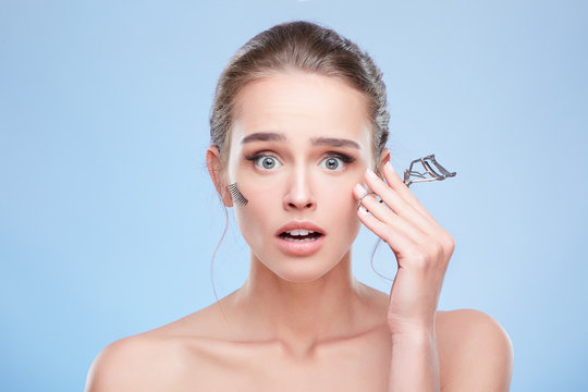 Shocked Girl With False Lashes